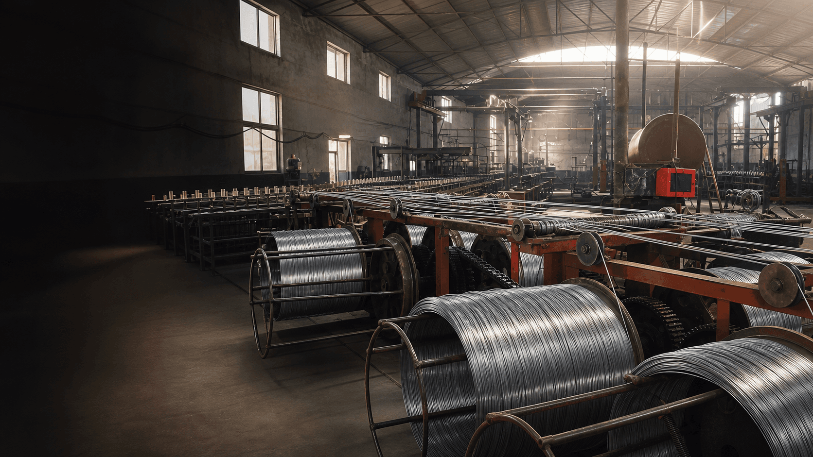 Industrial wire production workshop